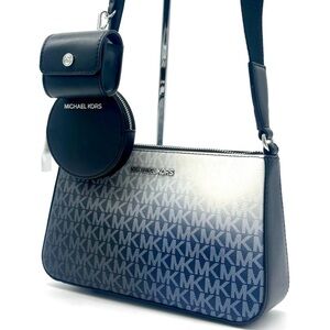 Michael Kors Small Crossbody Bag with Case for Apple Airpods Pro® Black Multi